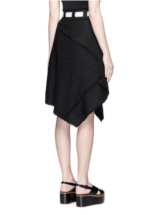 Back View - Click To Enlarge - PROENZA SCHOULER - Belted asymmetric tweed skirt