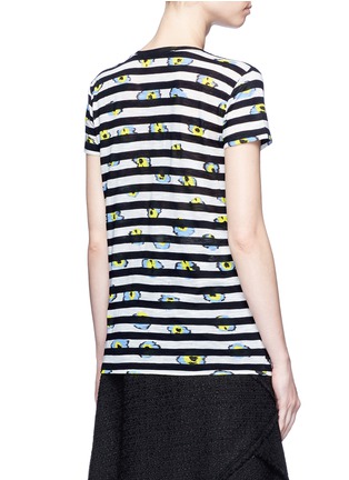 Back View - Click To Enlarge - PROENZA SCHOULER - Ikat stripe print T-shirt