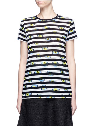 Main View - Click To Enlarge - PROENZA SCHOULER - Ikat stripe print T-shirt