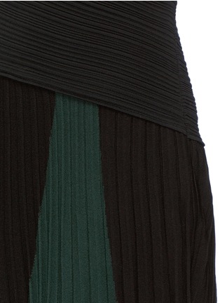 Detail View - Click To Enlarge - PROENZA SCHOULER - Colourblock ottoman and pleated stitch knit dress
