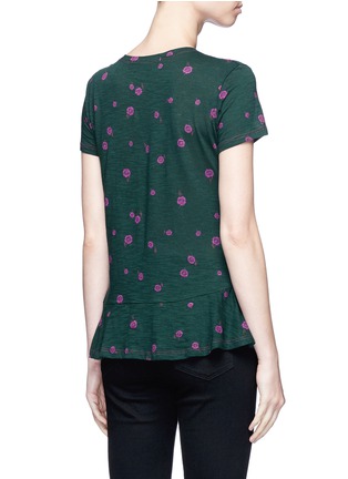 Back View - Click To Enlarge - PROENZA SCHOULER - Rocket sunflower print asymmetric T-shirt