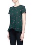 Front View - Click To Enlarge - PROENZA SCHOULER - Rocket sunflower print asymmetric T-shirt