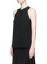 Front View - Click To Enlarge - PROENZA SCHOULER - Bar pin sleeveless crepe top