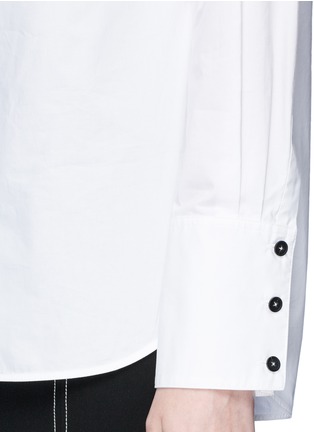 Detail View - Click To Enlarge - PROENZA SCHOULER - Asymmetric tie shoulder cotton poplin shirt