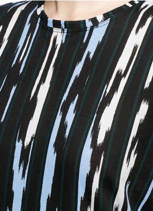 Detail View - Click To Enlarge - PROENZA SCHOULER - Custom stripe print cotton T-shirt