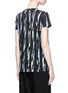 Back View - Click To Enlarge - PROENZA SCHOULER - Custom stripe print cotton T-shirt