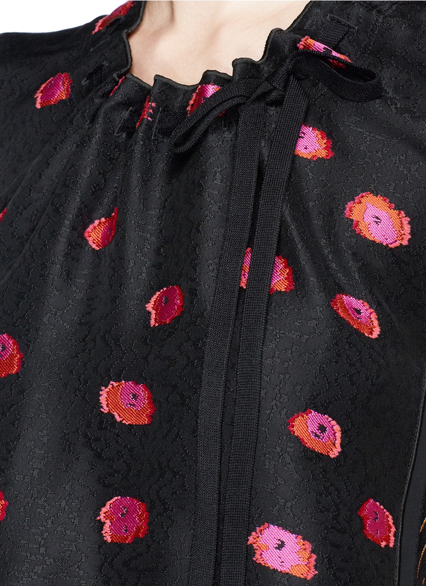PROENZA SCHOULER Fil Coupé Ikat Dot Sleeveless Tie-Back Top, Multicolor ...