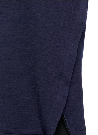 Detail View - Click To Enlarge - PROENZA SCHOULER - Petersham ribbon wool blend T-shirt