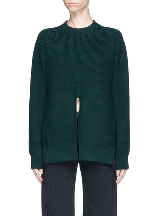 Main View - Click To Enlarge - PROENZA SCHOULER - Front slit wool blend sweater