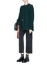 Figure View - Click To Enlarge - PROENZA SCHOULER - Front slit wool blend sweater
