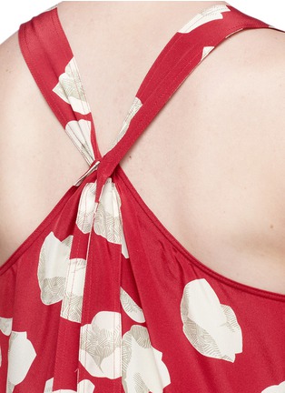 Detail View - Click To Enlarge - THEORY - 'Palushaj' tie back harper print crepe maxi dress