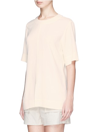Front View - Click To Enlarge - THEORY - 'Edgara' Rosina crepe top