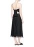 Figure View - Click To Enlarge - THEORY - 'Phyly' tie back fringed linen strapless dress
