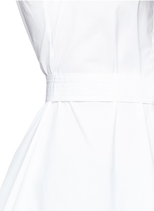 Detail View - Click To Enlarge - THEORY - 'Desza' belted poplin sleeveless top