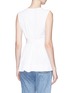 Back View - Click To Enlarge - THEORY - 'Desza' belted poplin sleeveless top