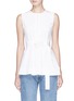 Main View - Click To Enlarge - THEORY - 'Desza' belted poplin sleeveless top