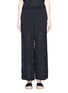 Main View - Click To Enlarge - THEORY - 'Alkes' cutwork embroidery crepe wide leg pants
