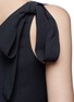 Detail View - Click To Enlarge - THEORY - 'Eilidh' knotted strap crepe one-shoulder jumpsuit