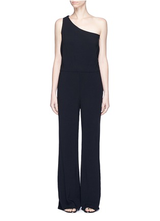 Main View - Click To Enlarge - THEORY - 'Eilidh' knotted strap crepe one-shoulder jumpsuit