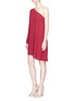 Figure View - Click To Enlarge - THEORY - 'Sintsi' asymmetric one-shoulder crepe dress