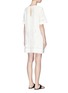 Back View - Click To Enlarge - THEORY - 'Idetteah' eyelet embroidered crepe shift dress