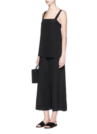 Figure View - Click To Enlarge - THEORY - 'Dinnlean' silk crepe de Chine jumpsuit