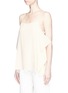 Front View - Click To Enlarge - THEORY - 'Petteri' drape crepe top