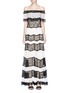 Main View - Click To Enlarge - ALICE & OLIVIA - 'Anika' colourblock floral guipure lace dress