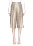 Main View - Click To Enlarge - ALICE & OLIVIA - 'Rocco' high waist metallic tweed culottes