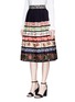 Front View - Click To Enlarge - ALICE & OLIVIA - 'Birdie' floral embroidered skirt