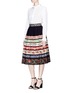 Figure View - Click To Enlarge - ALICE & OLIVIA - 'Birdie' floral embroidered skirt