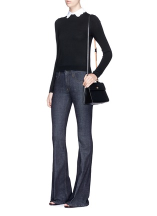 Figure View - Click To Enlarge - ALICE & OLIVIA - 'Dia' detachable scalloped shirt collar wool sweater