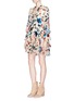 Figure View - Click To Enlarge - ALICE & OLIVIA - 'Moore' floral burnout appliqué tiered dress