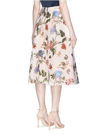 Back View - Click To Enlarge - ALICE & OLIVIA - 'Fila' floral embroidered bell skirt