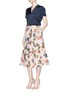 Figure View - Click To Enlarge - ALICE & OLIVIA - 'Fila' floral embroidered bell skirt