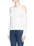 Front View - Click To Enlarge - ALICE & OLIVIA - 'Wade' cold shoulder sweater