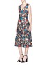 Figure View - Click To Enlarge - ALICE & OLIVIA - 'Nicolette' embellished floral and bird guipure lace gown