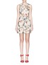 Main View - Click To Enlarge - ALICE & OLIVIA - 'Tomiko' pleated floral jacquard dress