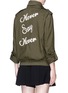 Back View - Click To Enlarge - ALICE & OLIVIA - 'Marvis' slogan embroidered cargo jacket