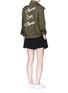 Figure View - Click To Enlarge - ALICE & OLIVIA - 'Marvis' slogan embroidered cargo jacket