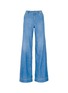 Main View - Click To Enlarge - ALICE & OLIVIA - 'Clarissa' side split wide leg chambray pants