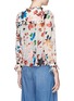 Back View - Click To Enlarge - ALICE & OLIVIA - 'Malinda' ruffle floral burnout chiffon blouse