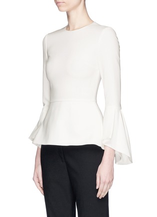 Front View - Click To Enlarge - ALICE & OLIVIA - 'Ruby' trumpet sleeve cady crepe top