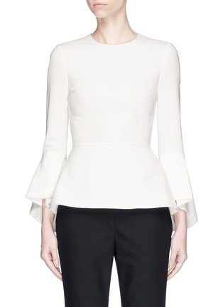 Main View - Click To Enlarge - ALICE & OLIVIA - 'Ruby' trumpet sleeve cady crepe top