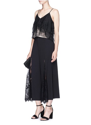 Figure View - Click To Enlarge - ALICE & OLIVIA - 'Onell' lace inset gauchos