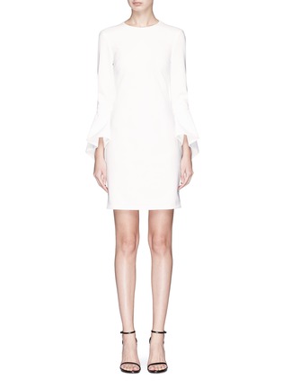 Main View - Click To Enlarge - ALICE & OLIVIA - 'Dora' trumpet sleeve cady crepe dress