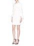 Figure View - Click To Enlarge - ALICE & OLIVIA - 'Dora' trumpet sleeve cady crepe dress