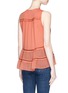 Back View - Click To Enlarge - ALICE & OLIVIA - 'Massie' tiered sleeveless crépon top