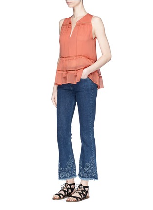 Figure View - Click To Enlarge - ALICE & OLIVIA - 'Massie' tiered sleeveless crépon top