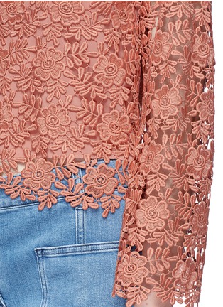 Detail View - Click To Enlarge - ALICE & OLIVIA - 'Pasha' floral lace bell cuff top